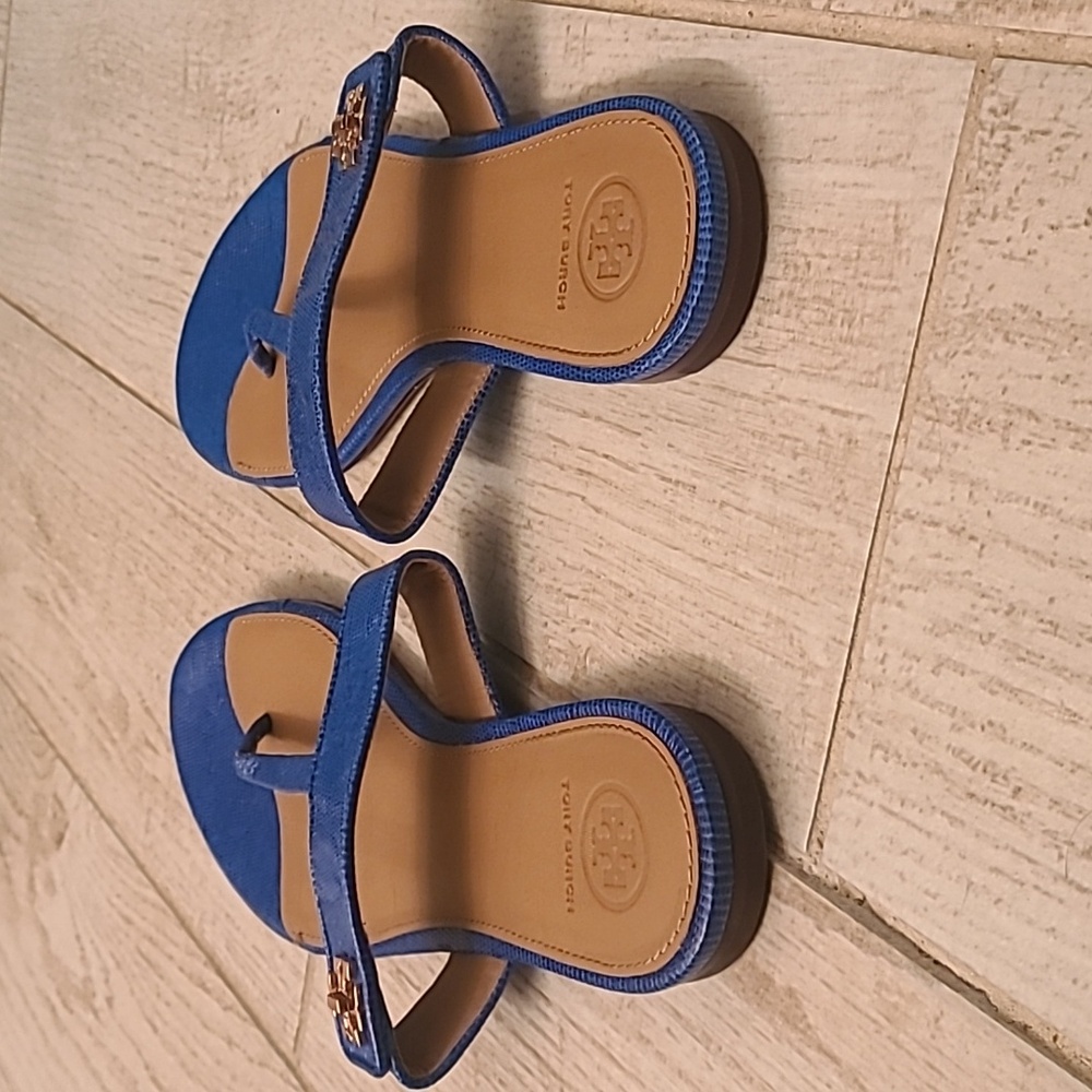 Tory Burch Blue Women's Sandals In A Size 10 In EUC! - Picture 3 of 8